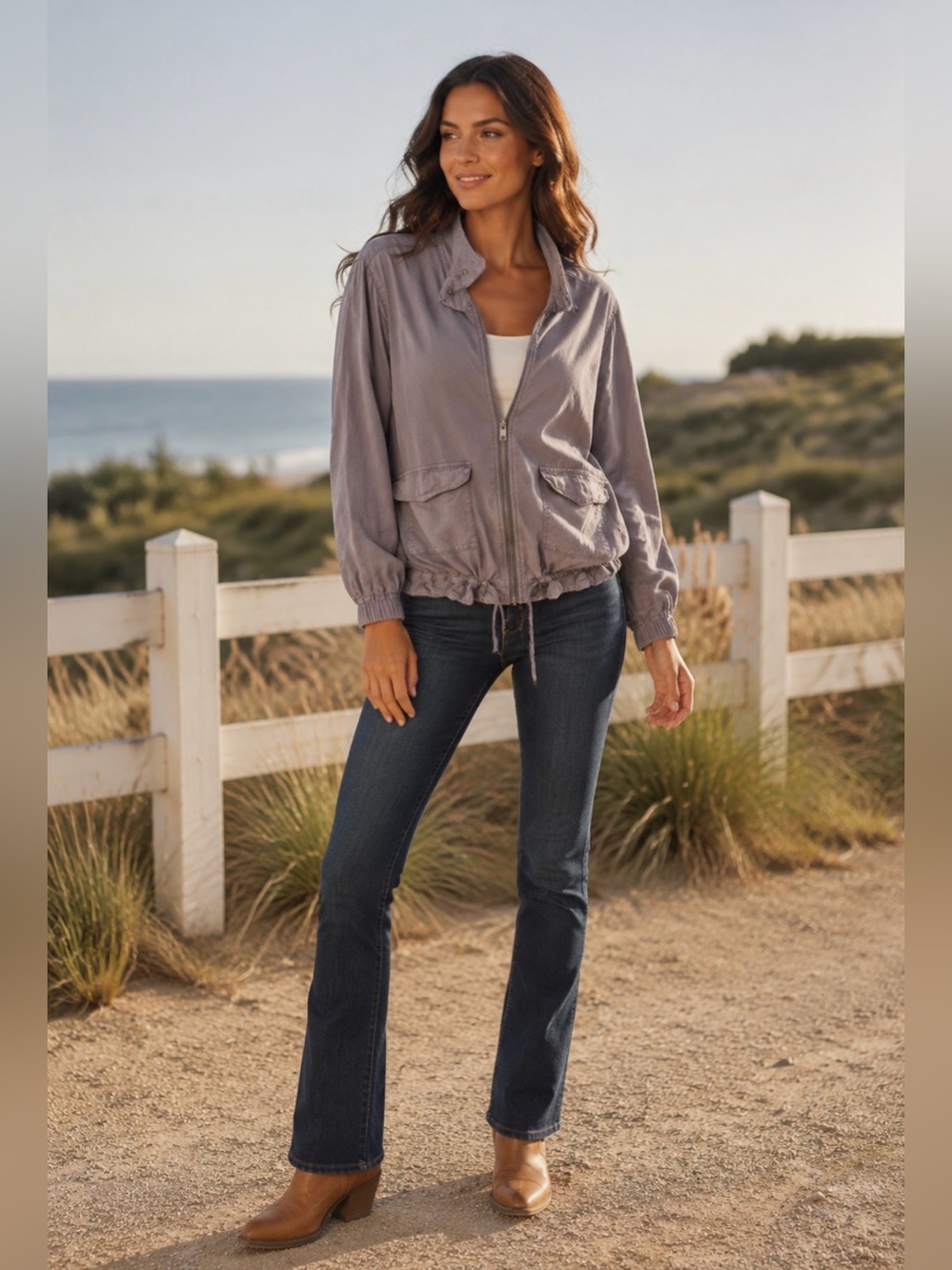 Sanctuary Women's Luxury Lightweight Minimalist jacket blouse